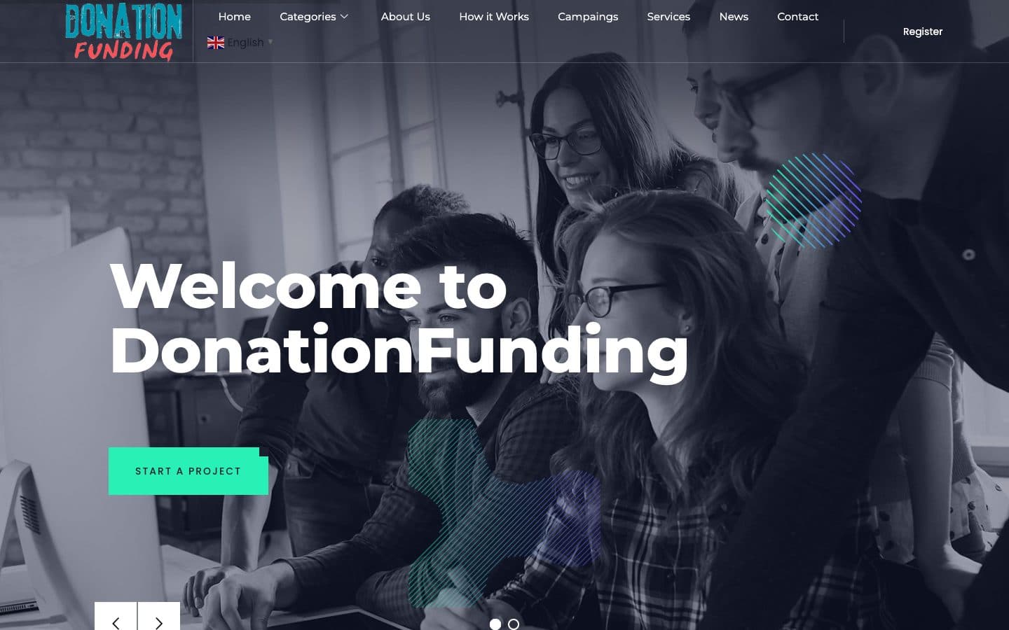 Donation Funding website