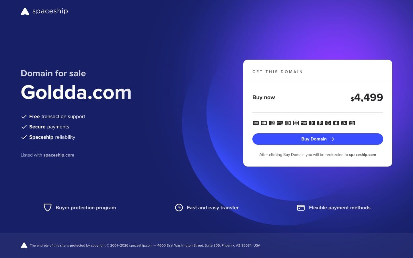 GoldDA website