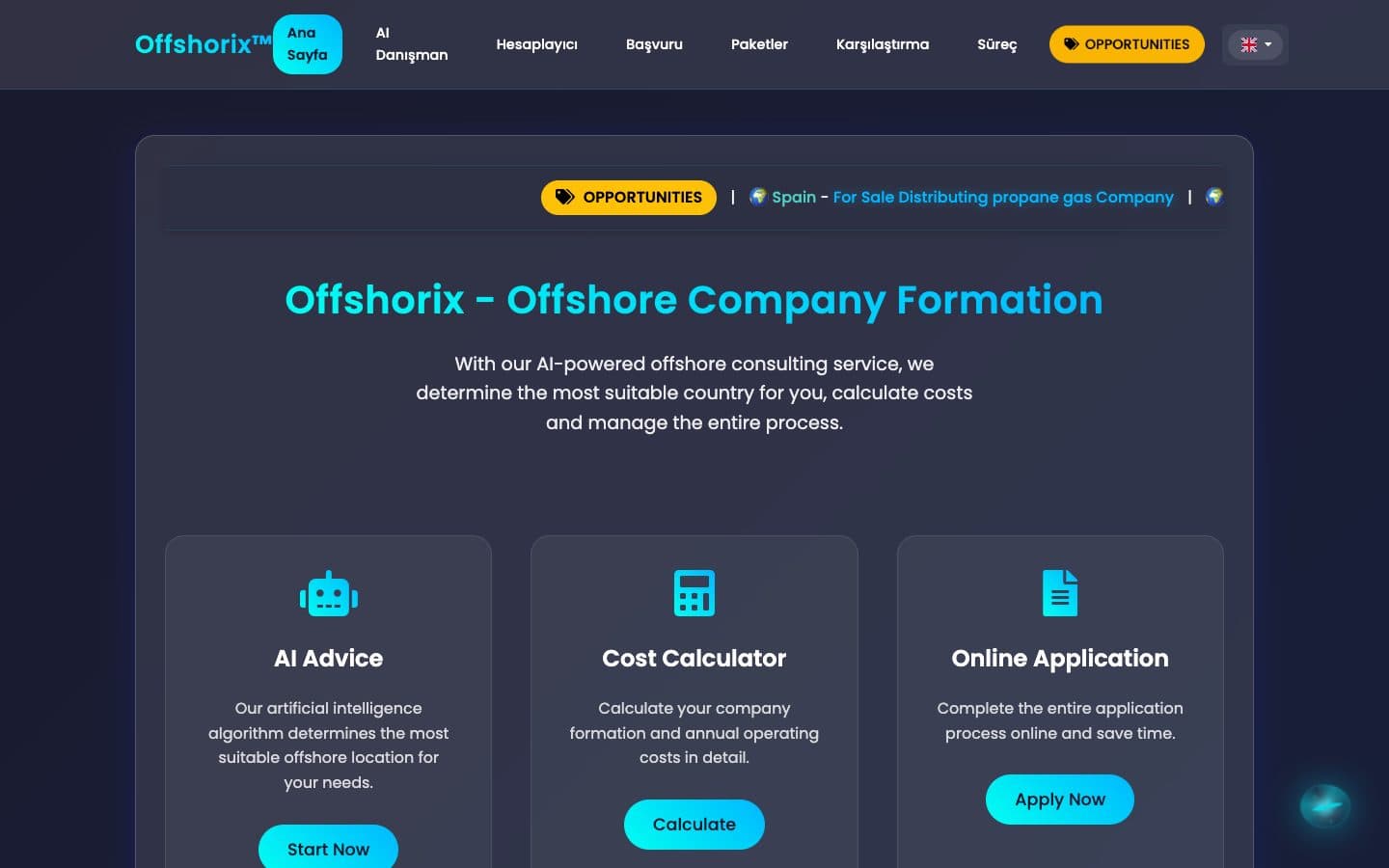 Offshorix website