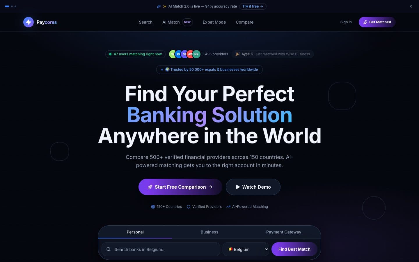 Paycores website
